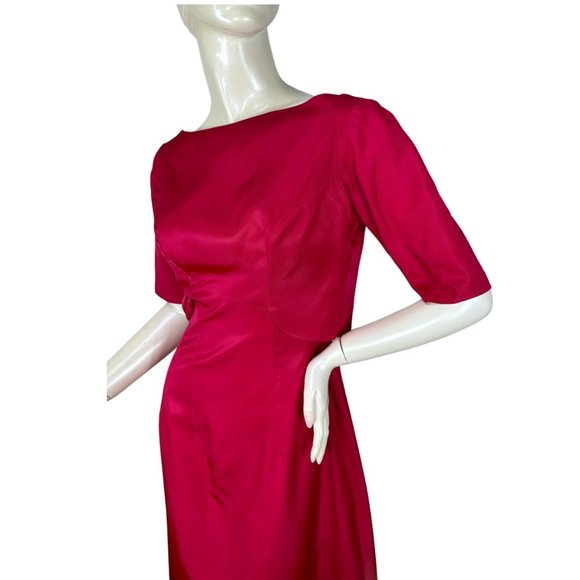 House of Bianchi Dresses 96s Raspberry Gown With Attached Jacket And Empire Waist By House